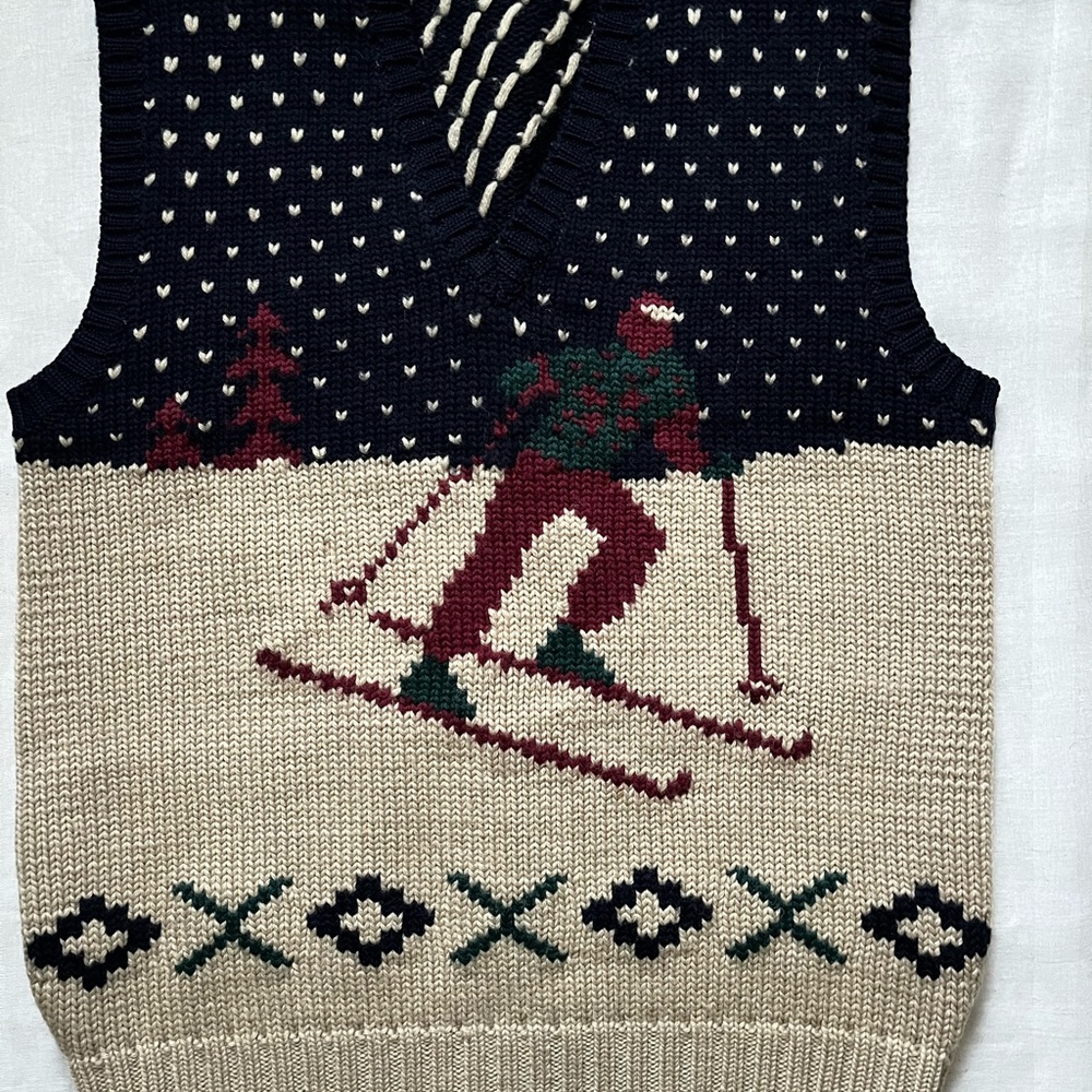Polo Ralph Lauren rare vintage ski wool sweater vest size M